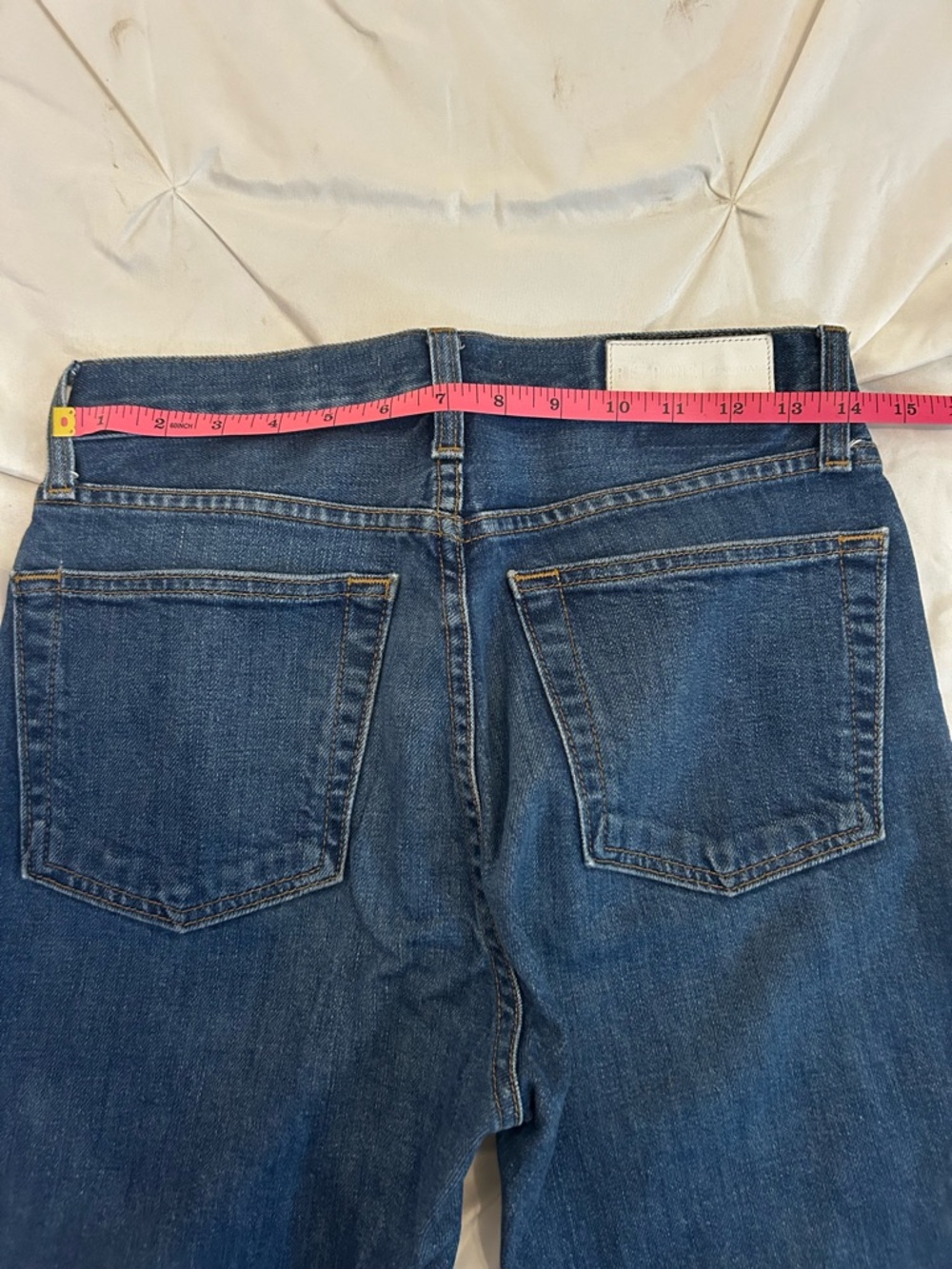 Re/Done High Rise Jeans - Dark Blue 90’s High Rise ankle crop. Size 26. - Picture 4 of 14